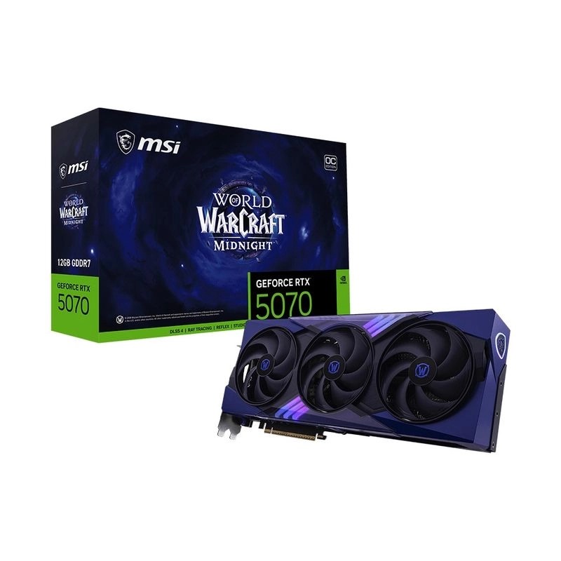 MSI GeForce RTX 5070 12G World of Warcraft MIDNIGHT VOID EDITION OC