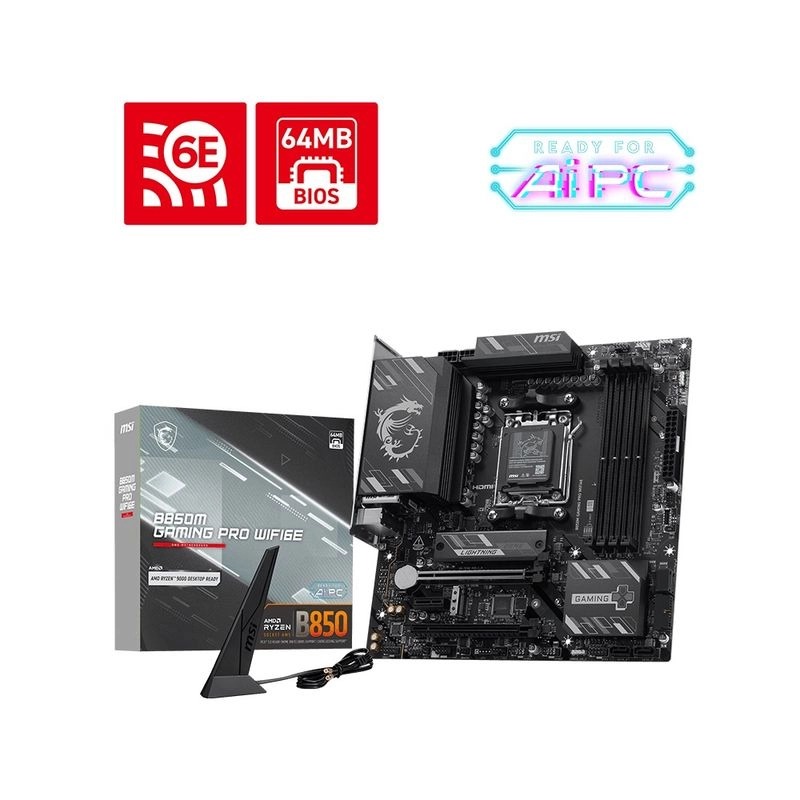 MSI B850M GAMING PRO WIFI6E (AMD AM5 MATX Wi-Fi 6E)(MB-RB85MPE)
