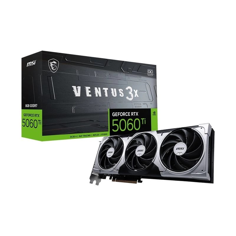 MSI RTX 5060 Ti 8G VENTUS 3X OC (8GB GDDR7)(DI-N506TY8)