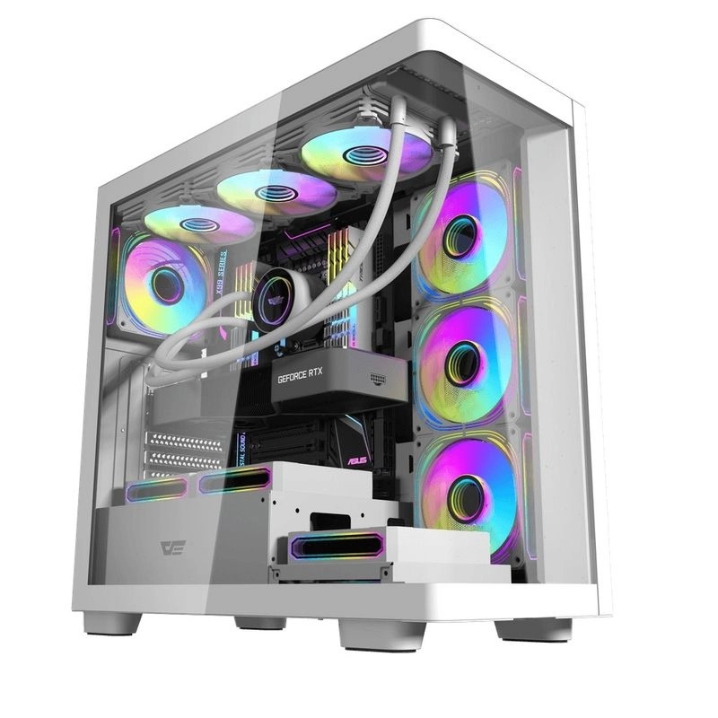 DarkFlash DS900G WHITE (ATX, M-ATX,ITX USB 3.0)(CA-DS9GWU3)