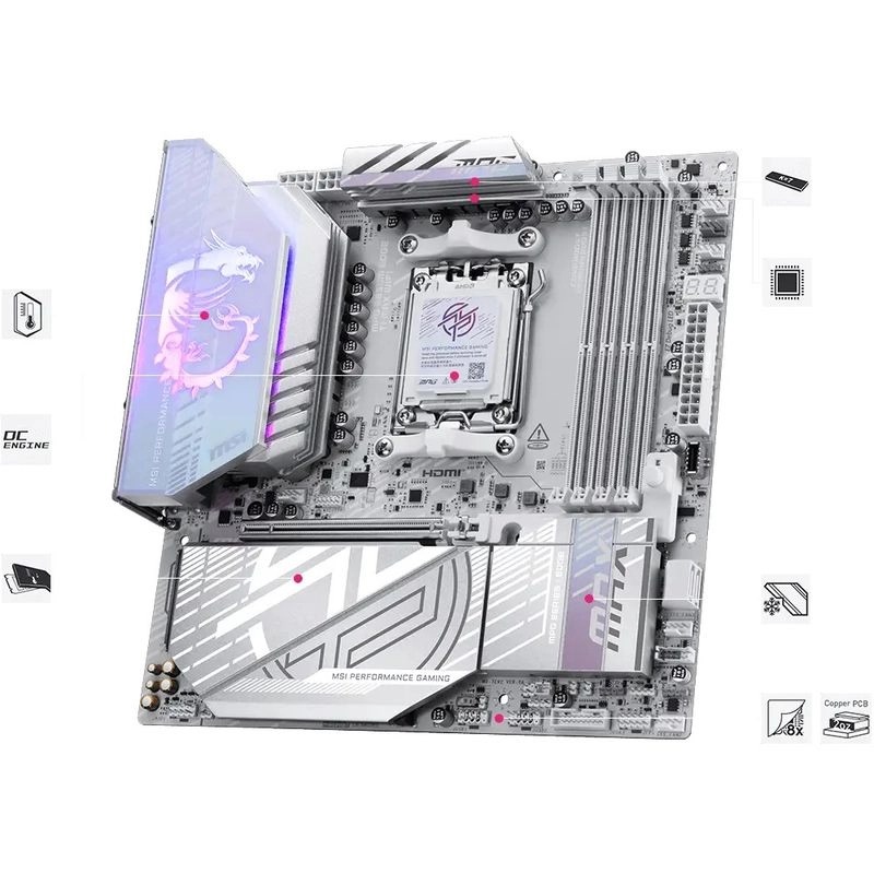 MSI MPG B850M EDGE TI MAX WIFI (MATX AMD AM5 AMD B850)(MB-RB85MEM)