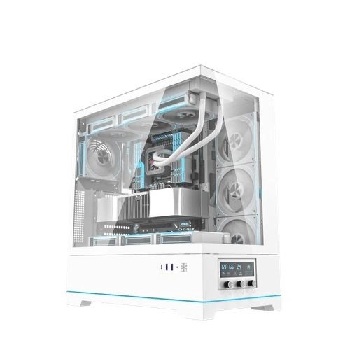 DarkFlash DY451 Pro WHITE 機箱 (ATX, M-ATX,ITX / 無風扇)(CA-DY451W)