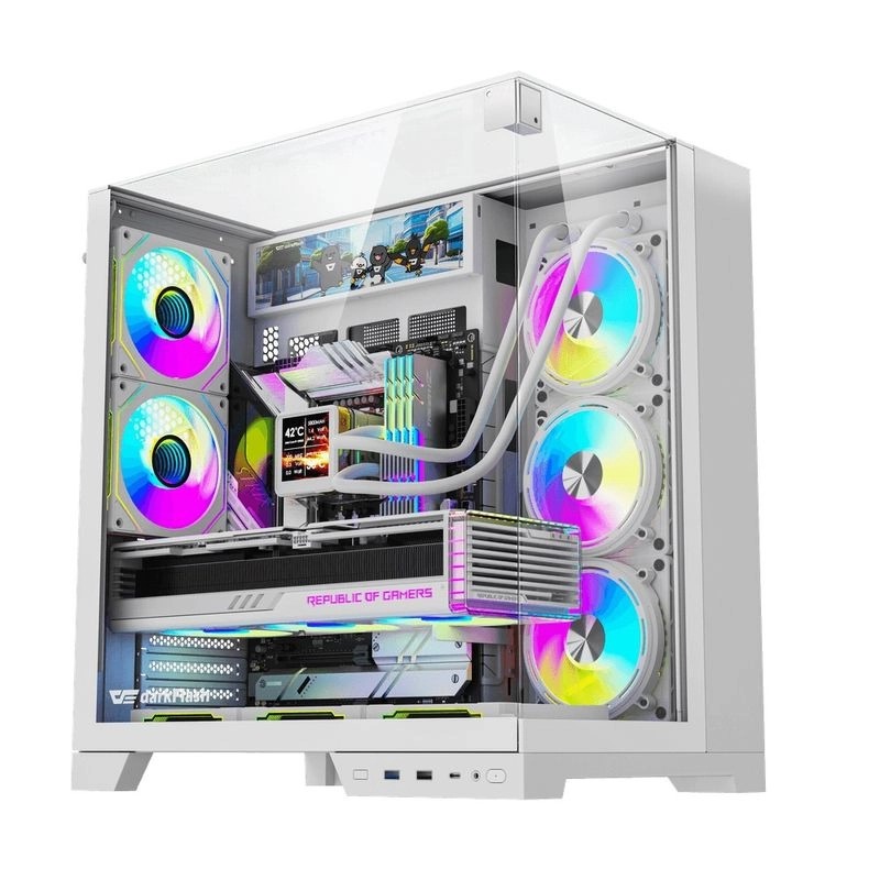 DarkFlash TH285 PLUS 8F White (ATX, M-ATX,ITX)(CA-DH285PW)
