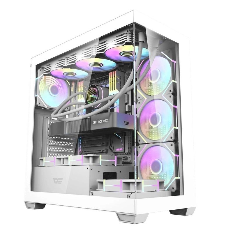DarkFlash DS900 GLASS WHITE 機箱 (ATX, M-ATX,ITX / 無風扇)(CA-DS900GW)