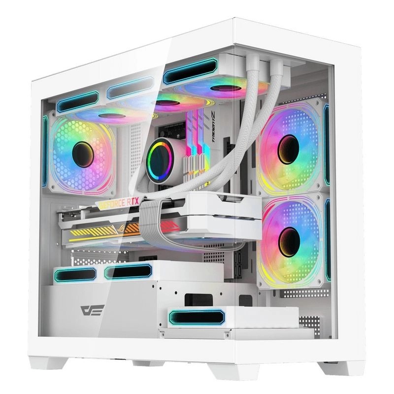 DarkFlash DS900M WHITE 6F (ITX M-ATX)(CA-DS9MW6F)