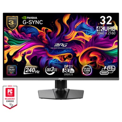 MSI MPG 322URX 32 (UHD/240Hz/QD-OLED/0.03ms/USB-C 98W/ MO-MP322QO