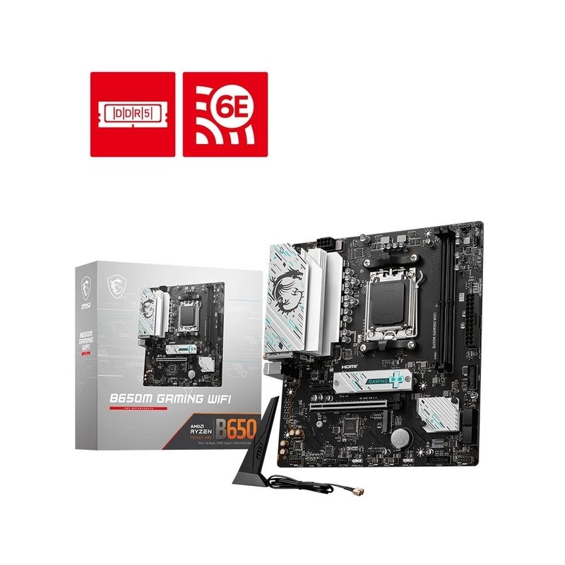 MSI B650M GAMING WIFI (AMD AM5 MATX Wi-Fi 6E)(MB-RB65MGW)