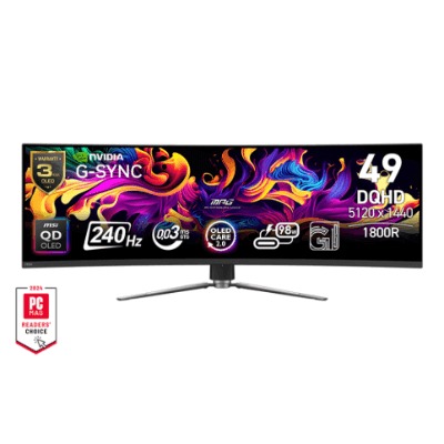 MSI MPG 491CQPX 49 (DQHD/240Hz/QD-OLED/0.03ms/USB-C 98W/ MO-MP49XQO