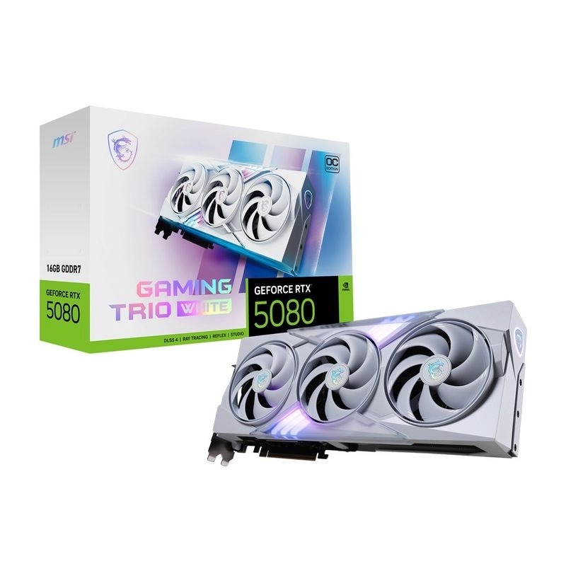 MSI RTX 5080 16G GAMING TRIO OC WHITE (16GB GDDR7)(DI-N5080M1)