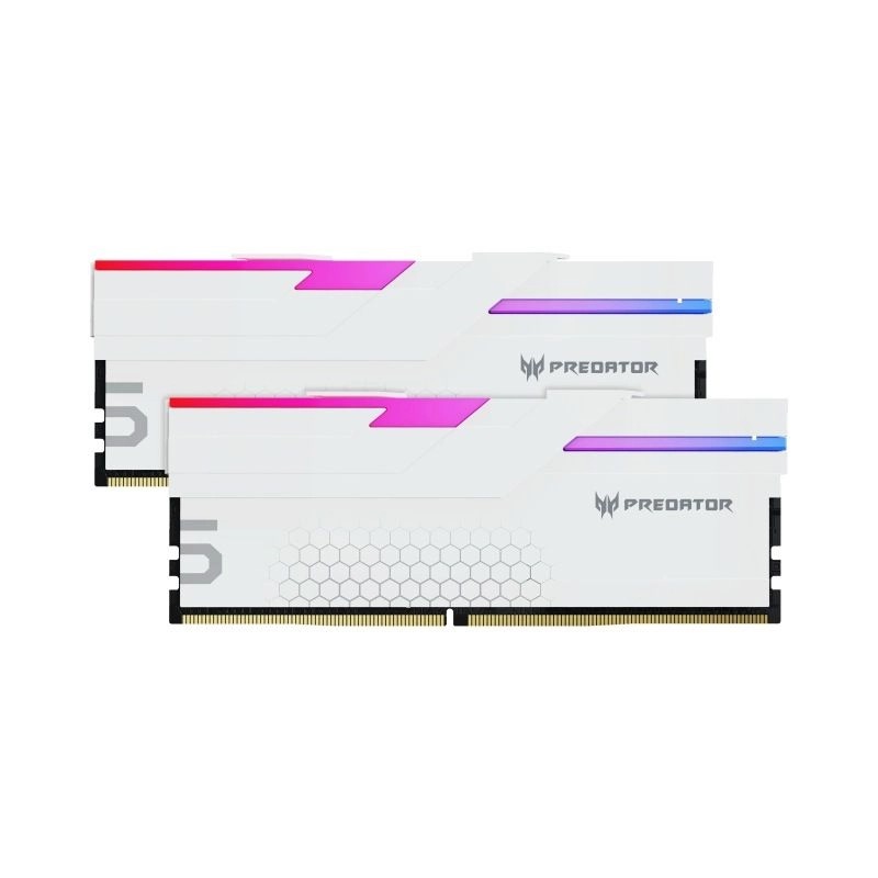 Acer HERMES DDR5 32GB 6400Mhz 1R*8 CL32 (16GB*2 White)(RM-AH5E32W)