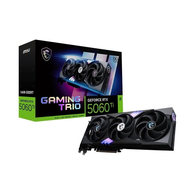 MSI RTX 5060 Ti 16G GAMING TRIO OC (16GB GDDR7)(DI-N506TL1)