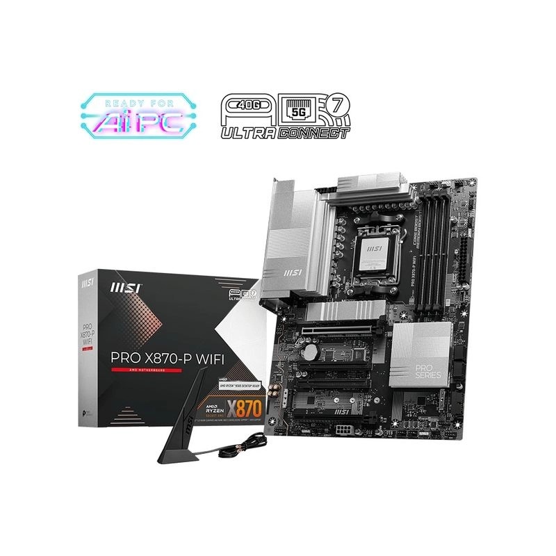 MSI PRO X870-P WIFI 主機板 (AMD AM5 / ATX / Wi-Fi 7)(MB-RX87PW)
