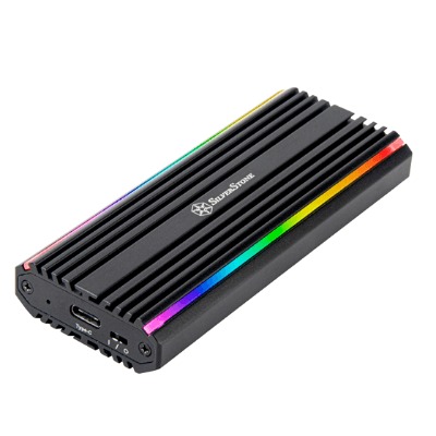 SilverStone MS13 RGB M.2 SATA/NVMe SSD (USB-C 3.2 Gen2) SST-MS13