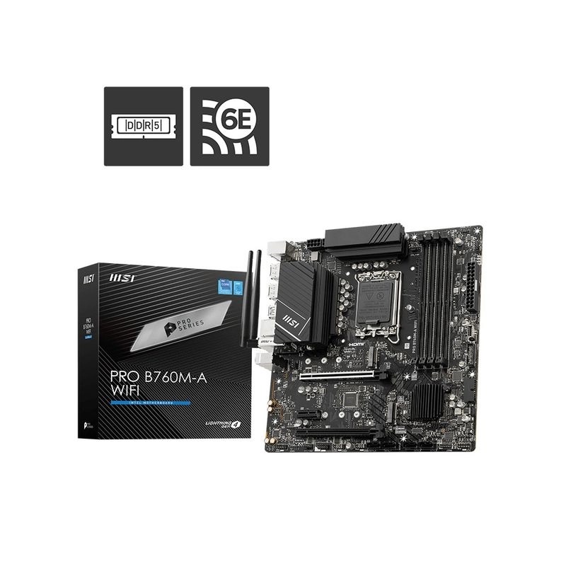 MSI PRO B760M-A WIFI (LGA1700 MATX Wi-Fi 6E)(MB-MB76AW5)