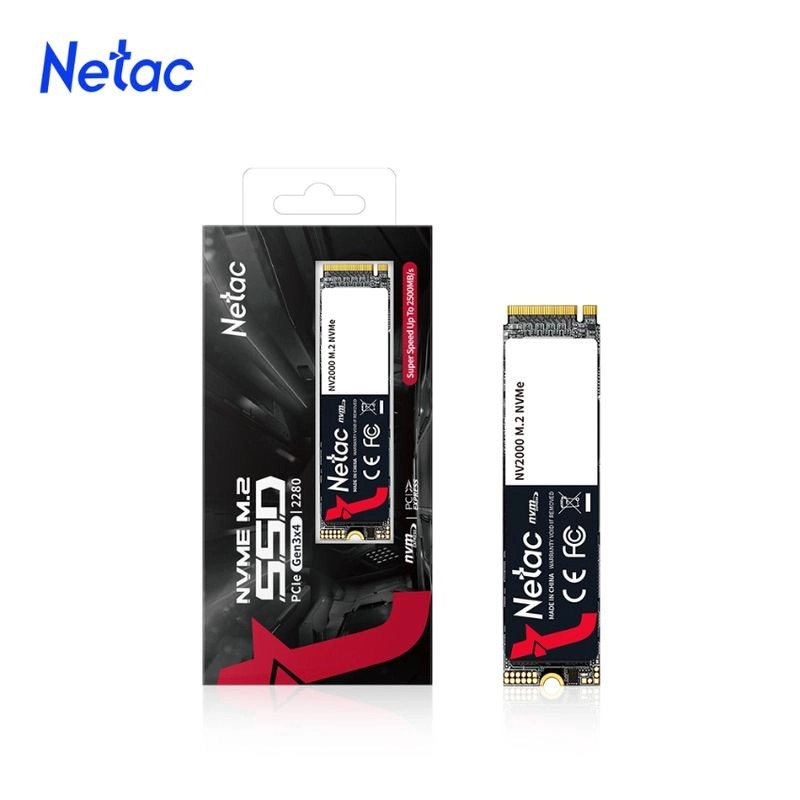 Netac NV2000 256GB 2500/1000MB/s M.2 2280 PCLE (GEN3X4) NT01NV2000-256-E4X