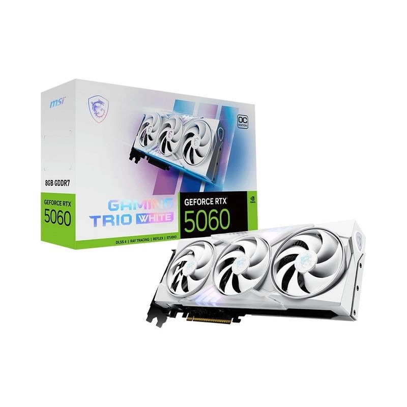 MSI RTX 5060 8G GAMING TRIO OC WHITE (8GB GDDR7)(DI-N5060M8)