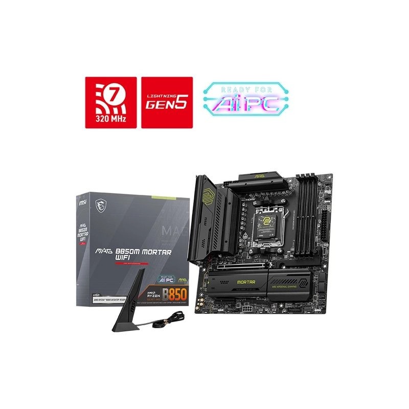 MSI MAG B850M MORTAR WIFI (AMD AM5 MATX Wi-Fi 7)(MB-RB85MW)