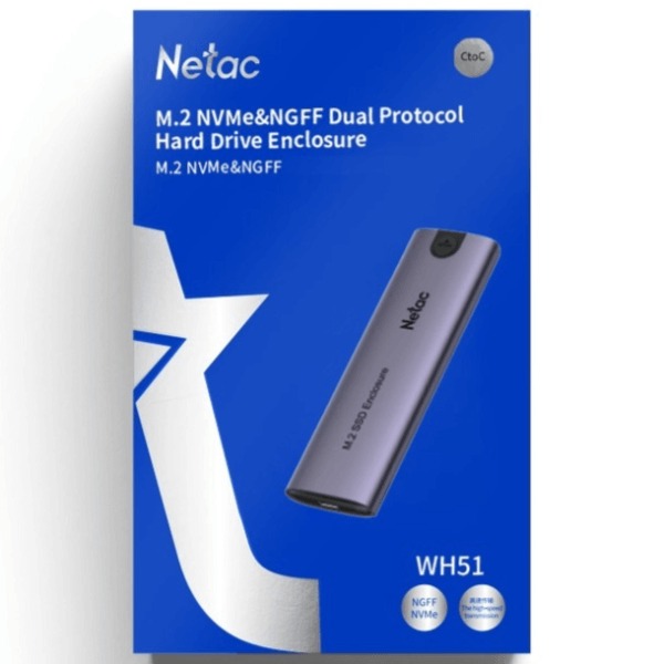 Netac WH51 M.2 NVMe/SATA to TypeC NT07WH51-32C2