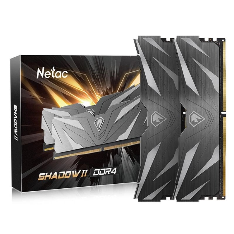 Netac SHADOW II DDR4 Shadow II DDR4-3200 32GB (16GB x 2) C16 UDIMM 288 * XMP/ 1.35V/ NTSWD4P32DP-32K