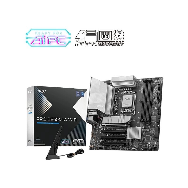 MSI PRO B860M-A WIFI (LGA1851 MATX Wi-Fi 7)(MB-MB86MAW)