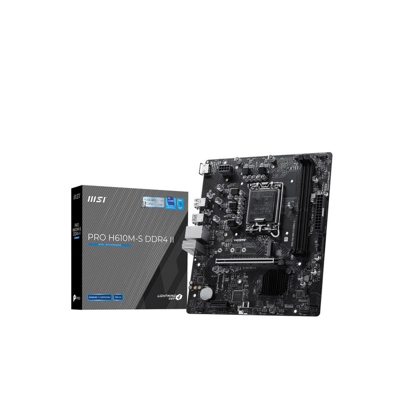 MSI PRO H610M-S DDR4 II (LGA1700 MATX)(MB-MH61MSV)