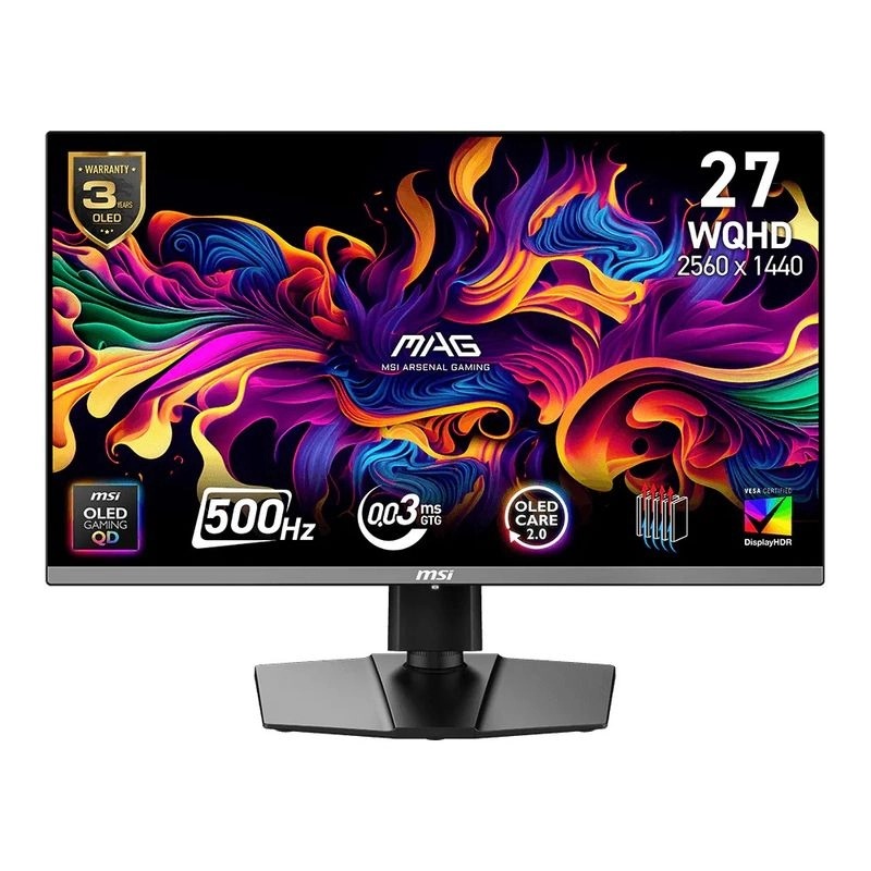 MSI MAG 272QP QD-OLED X50 27"2K 500Hz QD-OLED Gaming (MO-MA27O50)