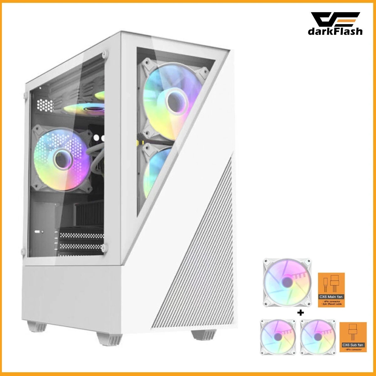 Darkflash E330M M-ATX 360/240 3*12cm aRGB