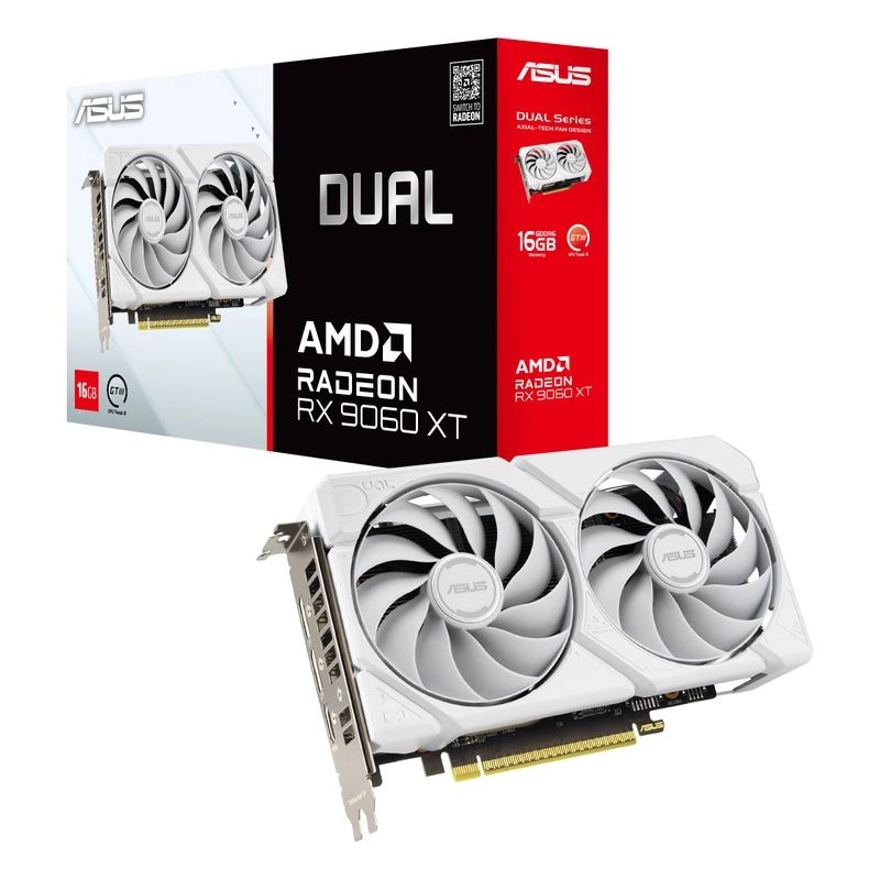 Asus DUAL-RX9060XT-16G-WHITE (16GB GDDR6)(DI-A906XD1)