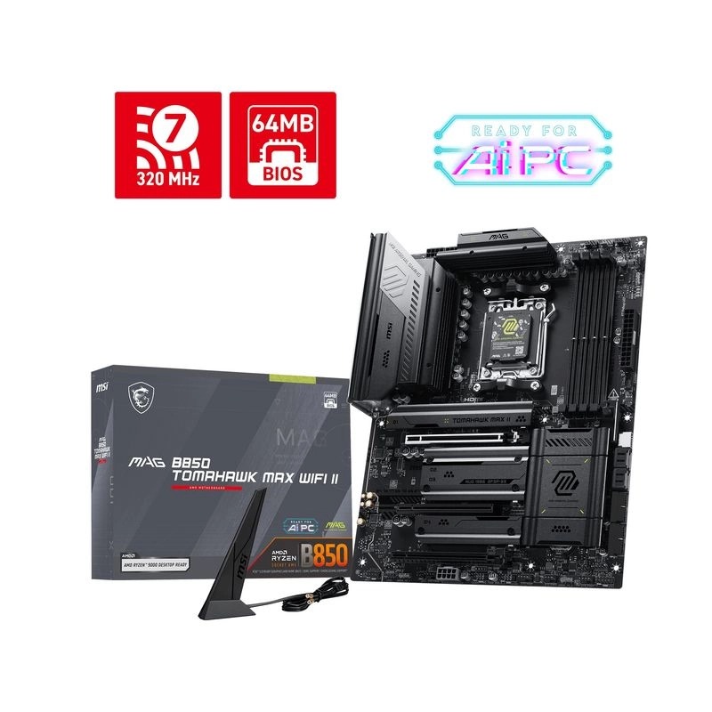 MSI MAG B850 TOMAHAWK MAX WIFI II (AMD AM5 ATX Wi-Fi 7)(MB-RB85TWV)